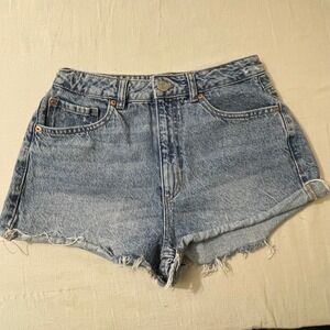 Garage Denim Women's Size 5/27 Festival‎ Shorts Wash Blue High Waisted Raw Hem